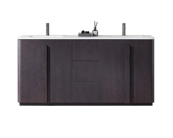 PARMA 72” NATURAL TEAK/ ESPRESSO OAK BATHROOM VANITY