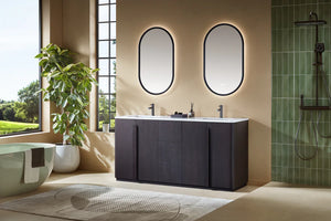 PARMA 72” NATURAL TEAK/ ESPRESSO OAK BATHROOM VANITY