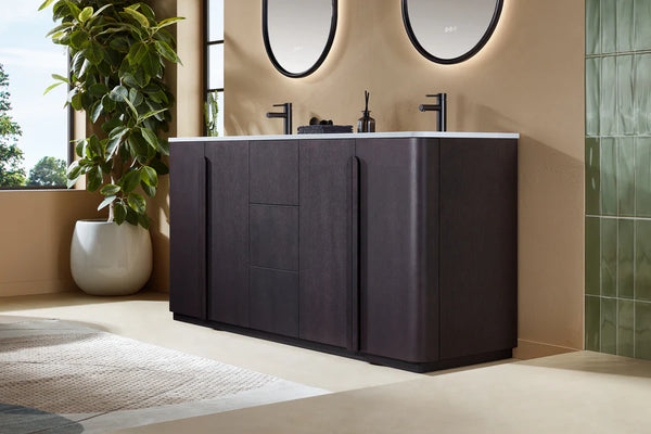 PARMA 72” NATURAL TEAK/ ESPRESSO OAK BATHROOM VANITY