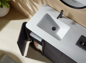 PARMA 72” NATURAL TEAK/ ESPRESSO OAK BATHROOM VANITY