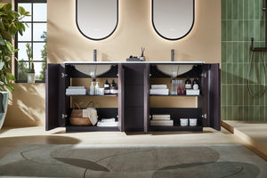 PARMA 72” NATURAL TEAK/ ESPRESSO OAK BATHROOM VANITY