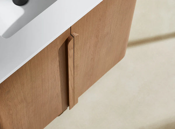 PARMA 36” NATURAL/ESPRESSO OAK TEAK BATHROOM VANITY
