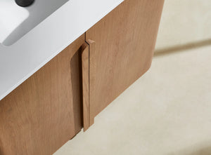 PARMA 36” NATURAL/ESPRESSO OAK TEAK BATHROOM VANITY