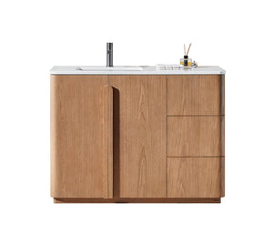 PARMA 48” NATURAL TEAK/ESPRESSO OAK BATHROOM VANITY