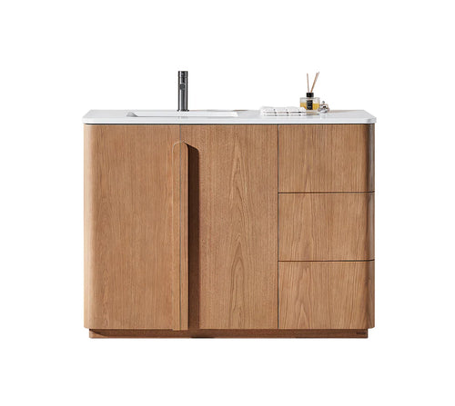 PARMA 48” NATURAL TEAK/ESPRESSO OAK BATHROOM VANITY