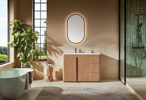 PARMA 48” NATURAL TEAK/ESPRESSO OAK BATHROOM VANITY