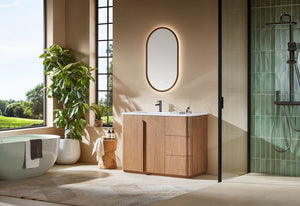 PARMA 48” NATURAL TEAK/ESPRESSO OAK BATHROOM VANITY