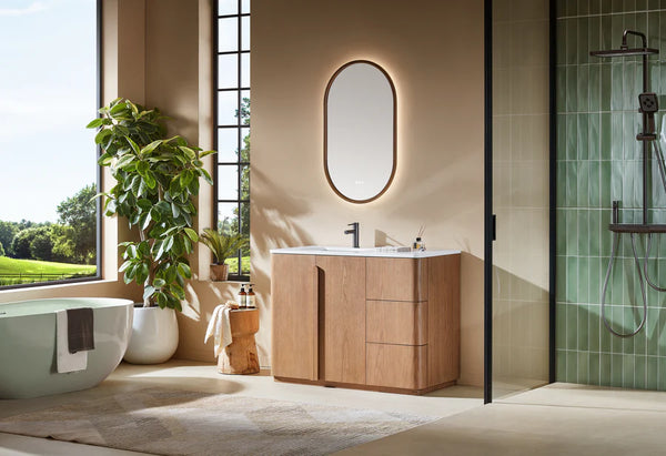 PARMA 48” NATURAL TEAK/ESPRESSO OAK BATHROOM VANITY