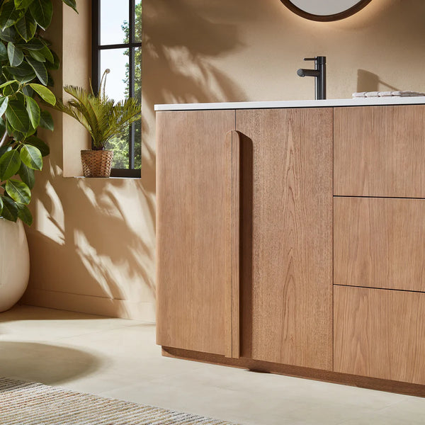 PARMA 48” NATURAL TEAK/ESPRESSO OAK BATHROOM VANITY