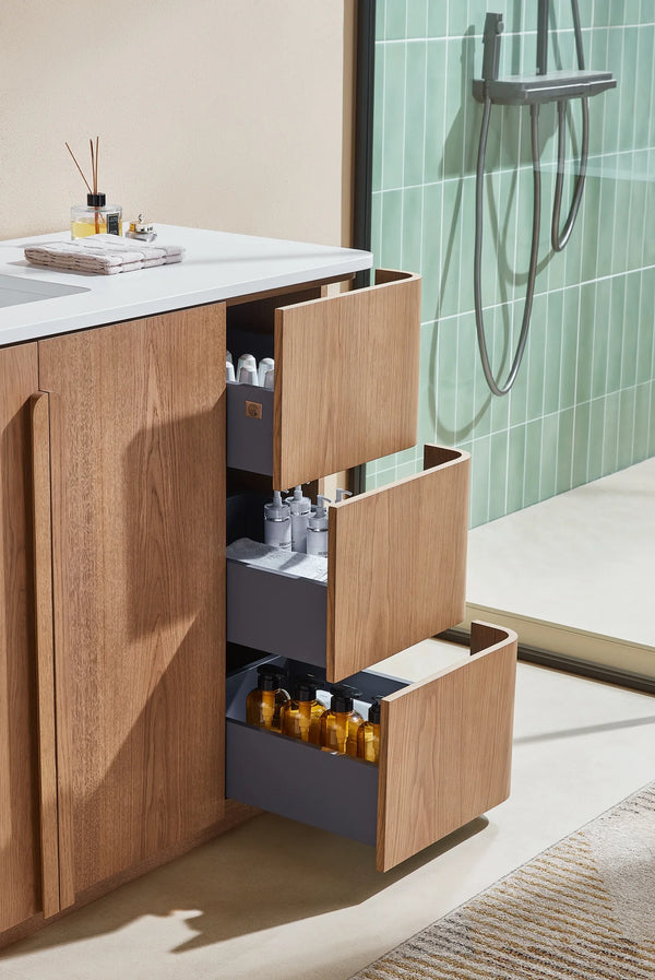 PARMA 48” NATURAL TEAK/ESPRESSO OAK BATHROOM VANITY