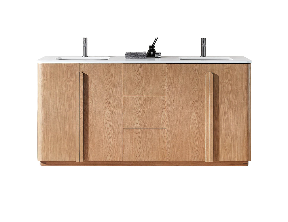 PARMA 72” NATURAL TEAK/ ESPRESSO OAK BATHROOM VANITY