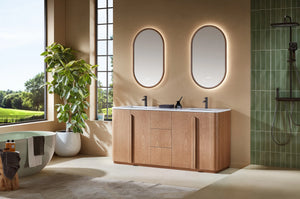 PARMA 72” NATURAL TEAK/ ESPRESSO OAK BATHROOM VANITY
