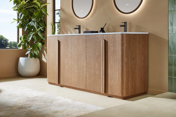 PARMA 72” NATURAL TEAK/ ESPRESSO OAK BATHROOM VANITY