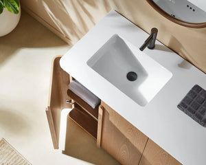 PARMA 72” NATURAL TEAK/ ESPRESSO OAK BATHROOM VANITY