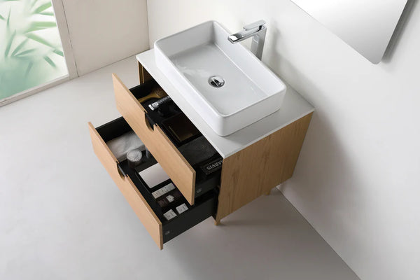 TOCADOR DE BAÑO PORTREE DE 30” EN NOGAL