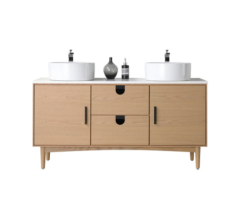 TOCADOR DE BAÑO PORTREE DE 60” EN NOGAL