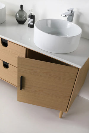 TOCADOR DE BAÑO PORTREE DE 60” EN NOGAL