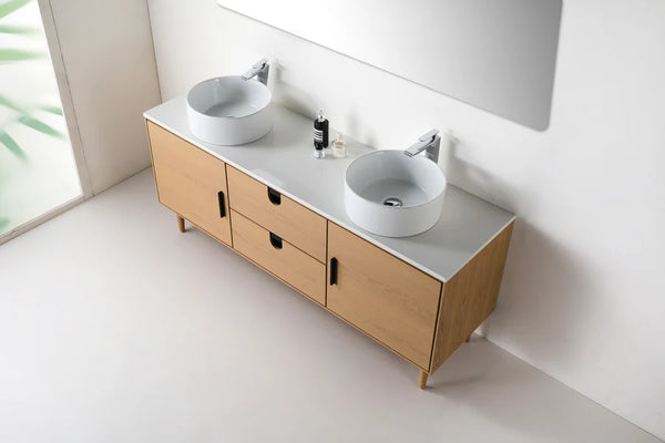 TOCADOR DE BAÑO PORTREE DE 72” EN NOGAL