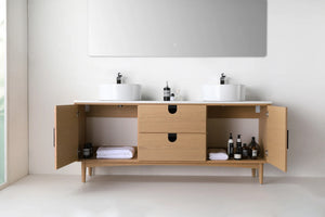 TOCADOR DE BAÑO PORTREE DE 72” EN NOGAL
