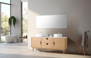 TOCADOR DE BAÑO PORTREE DE 72” EN NOGAL