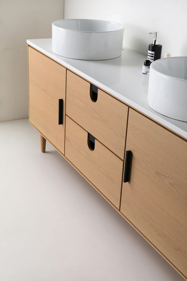 TOCADOR DE BAÑO PORTREE DE 72” EN NOGAL