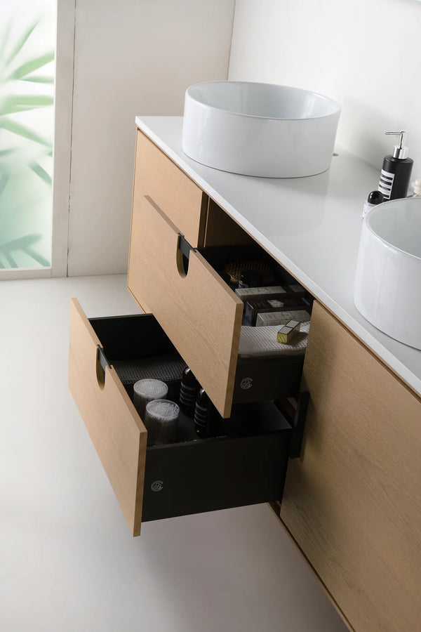 TOCADOR DE BAÑO PORTREE DE 72” EN NOGAL