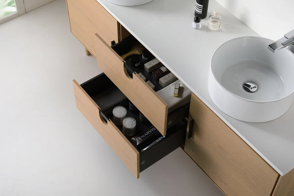 TOCADOR DE BAÑO PORTREE DE 72” EN NOGAL