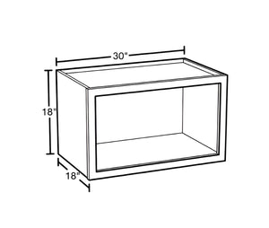 High Gloss Gray Wall Microwave Open Box