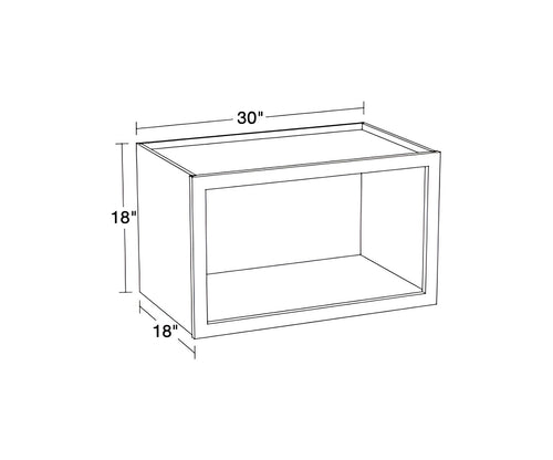 Matte Ivory Wall Microwave Open Box
