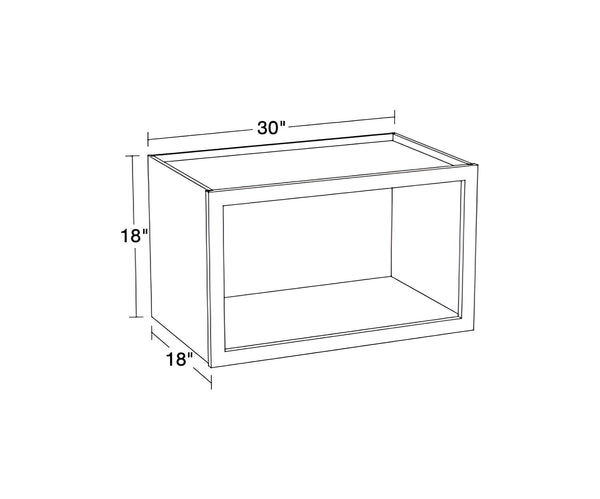 Oak Shade Wall Microwave Open Box