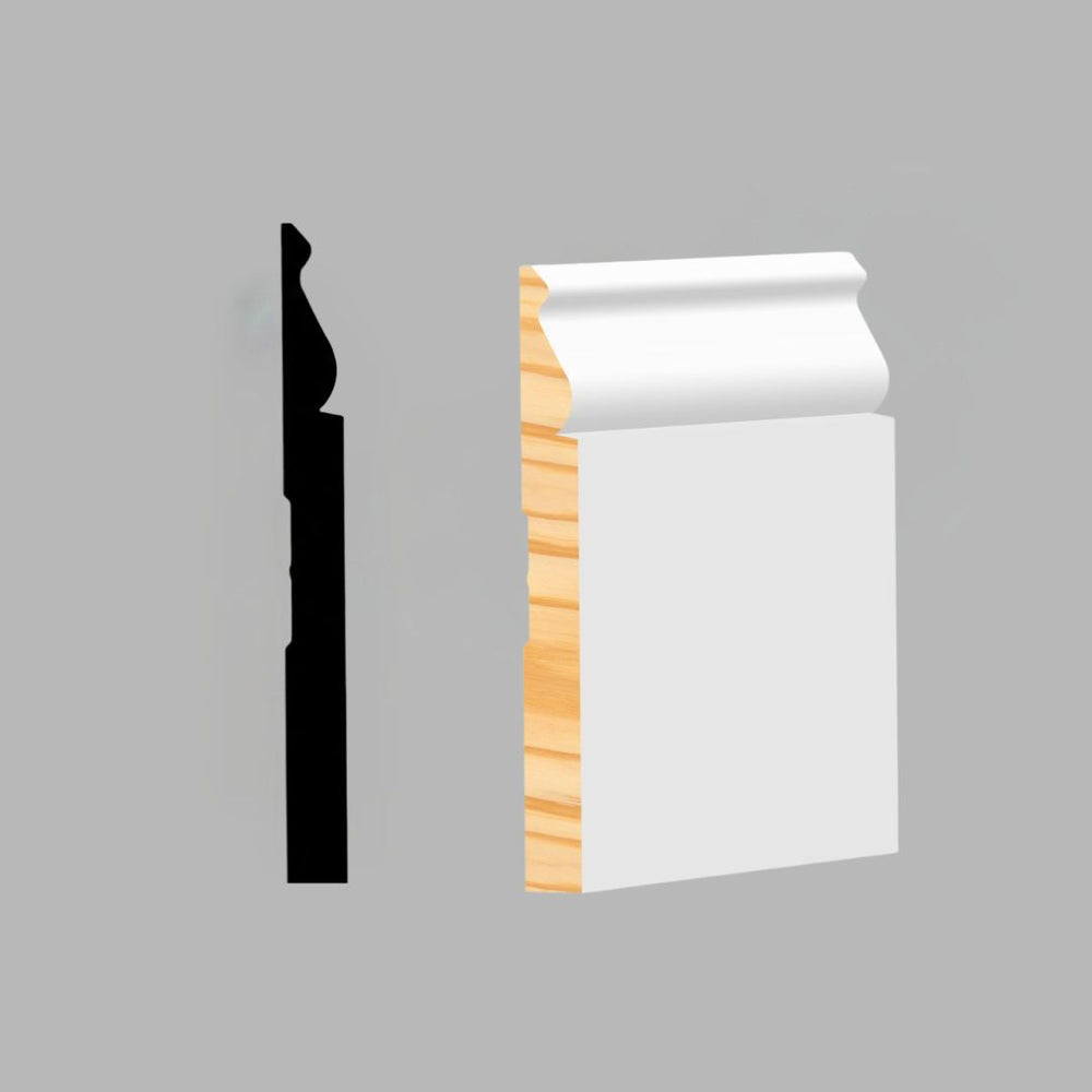 Primed FJ Pine Colonial 9/16" X 5-1/4" x16 ft