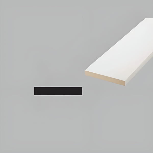 Primed MDF RIP  11/16" x 1-1/2" x 16ft