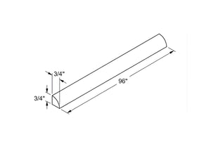 Slim Shaker White Quater Round Molding