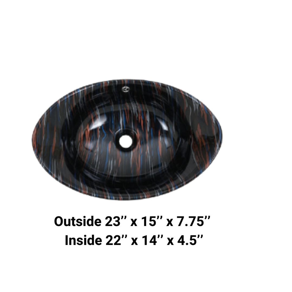 Vessel Oval Ceramic Sink