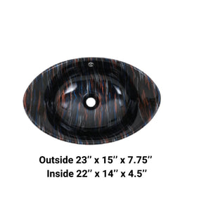 Vessel Oval Ceramic Sink