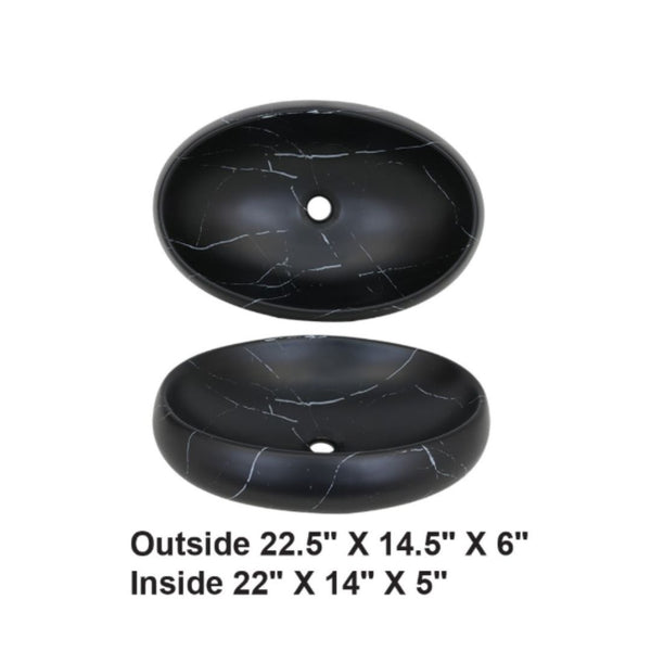 Vessel Oval Ceramic Sink-S3