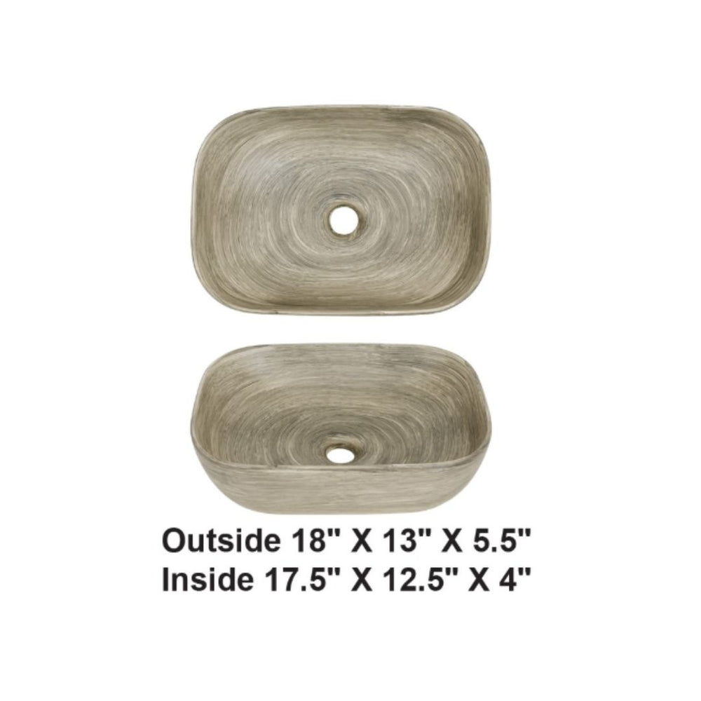 Vessel Rectangular Ceramic Sink