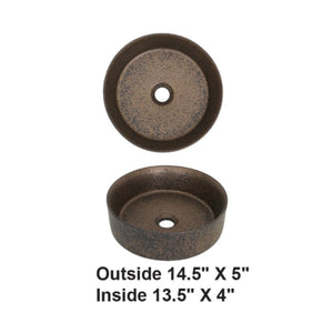 Vessel Round Ceramic Sink