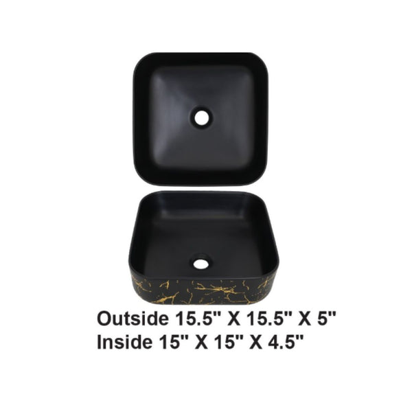 Vessel Rectangular Ceramic Sink