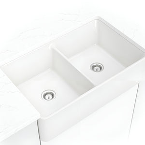 Porcelain Fireclay Farmhouse With Apron Db White-3220