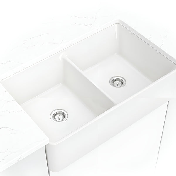 Porcelain Fireclay Farmhouse With Apron Db White-3220