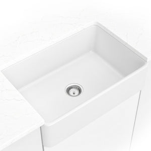 Porcelain Fireclay Farmhouse With Apron Sb White-3020