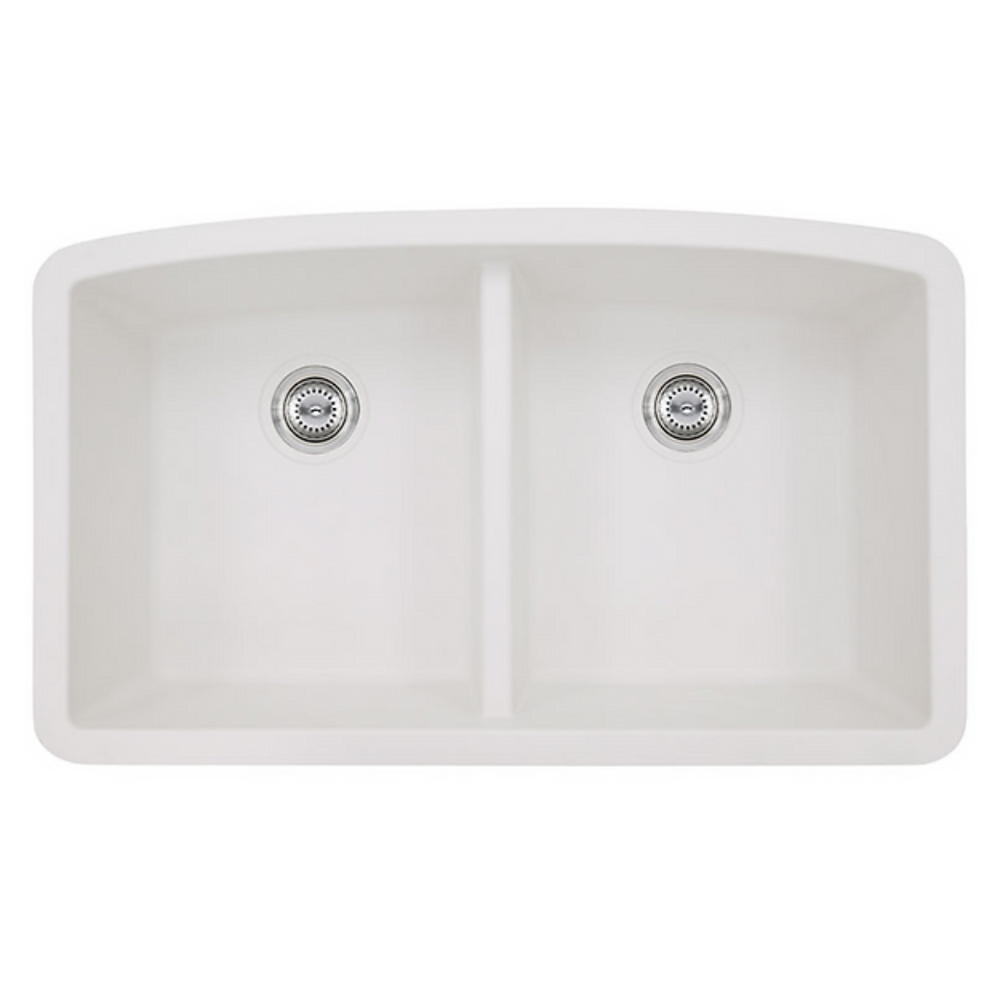 White Quartz Double Bowl 50/50-3219
