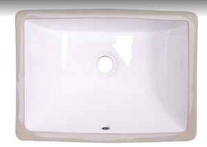 Rectangular Ceramic Sink Small White  18x 7.5