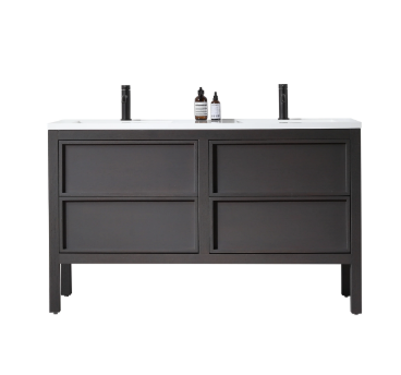 ANNECY 55" CHARCOAL OAK BATHROOM VANITY
