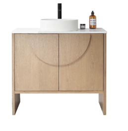 CELLE 36” PECAN OAK BATHROOM VANITY