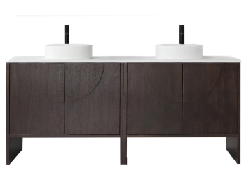 CELLE 72” DARK WALNUT BATHROOM VANITY