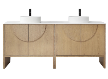 CELLE 72” PECAN OAK BATHROOM VANITY