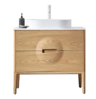 COLMAR 36” WHITEWASH OAK BATHROOM VANITY