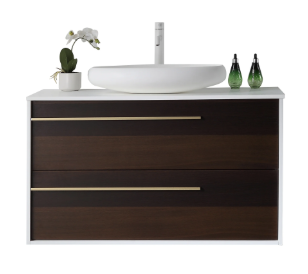 GOREME 42” SMOKE GRAY OAK BATHROOM VANITY